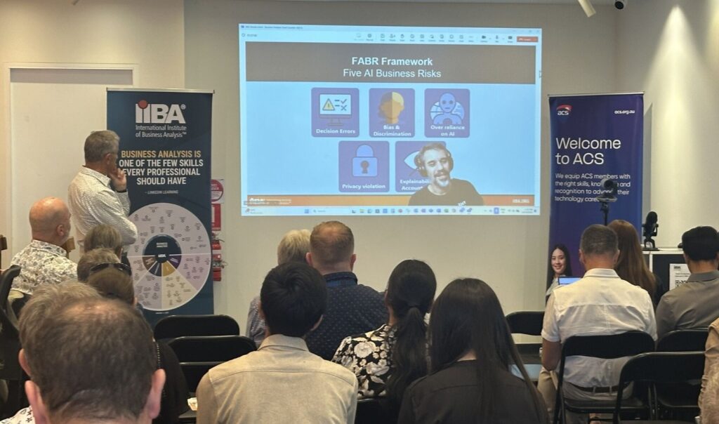The FABR Framework was presented to an audience in Darwin, Australia in a #BA4AI presentation