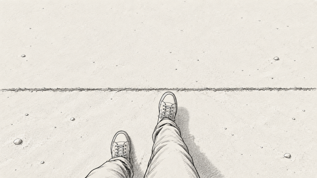 Creating the confidence to cross the line, Created with ChatGPT